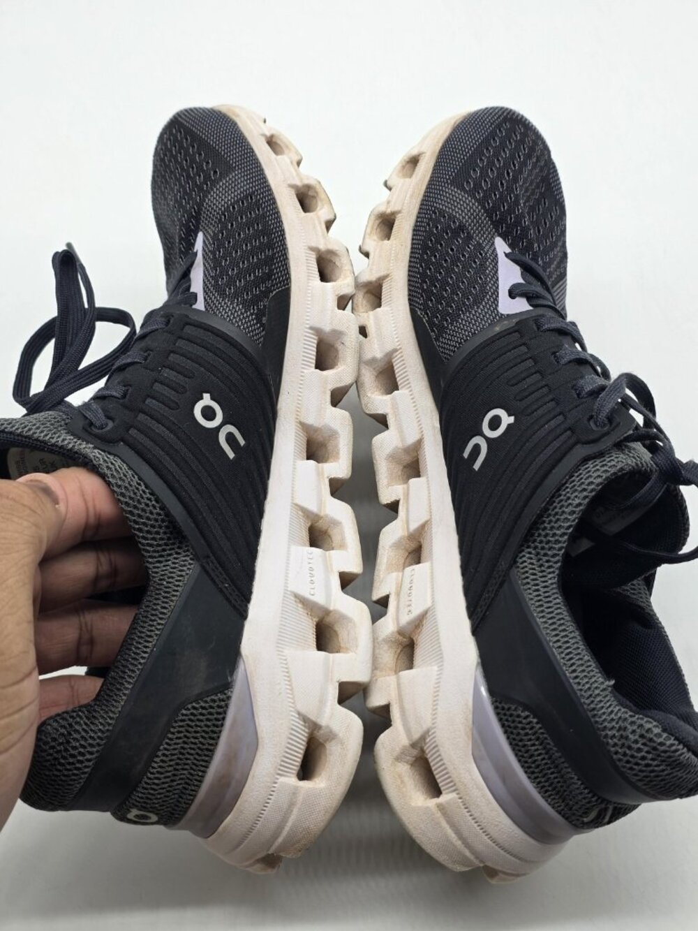On Cloudswift Shoes Womens Size 10 Black Mesh Running Sneakers CloudTec Athletic - Picture 9 of 11